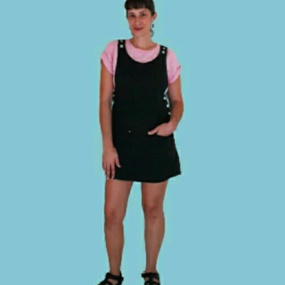 VTG 90's DIRECTIVES BLACK DENIM DRESS